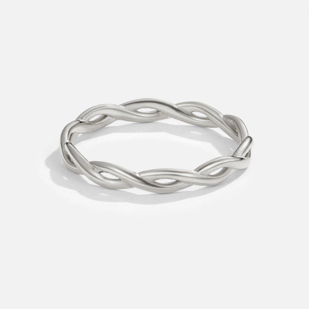 Srebrny pierścionek Infinity 18K obrotowy