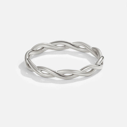 Srebrny pierścionek Infinity 18K obrotowy