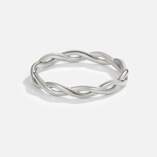 Srebrny pierścionek Infinity 18K obrotowy
