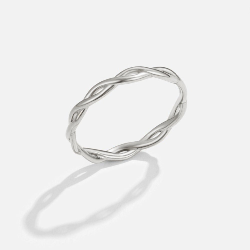 Srebrny pierścionek Infinity 18K obrotowy