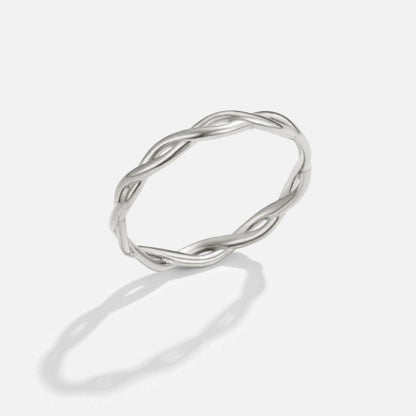 Srebrny pierścionek Infinity 18K obrotowy